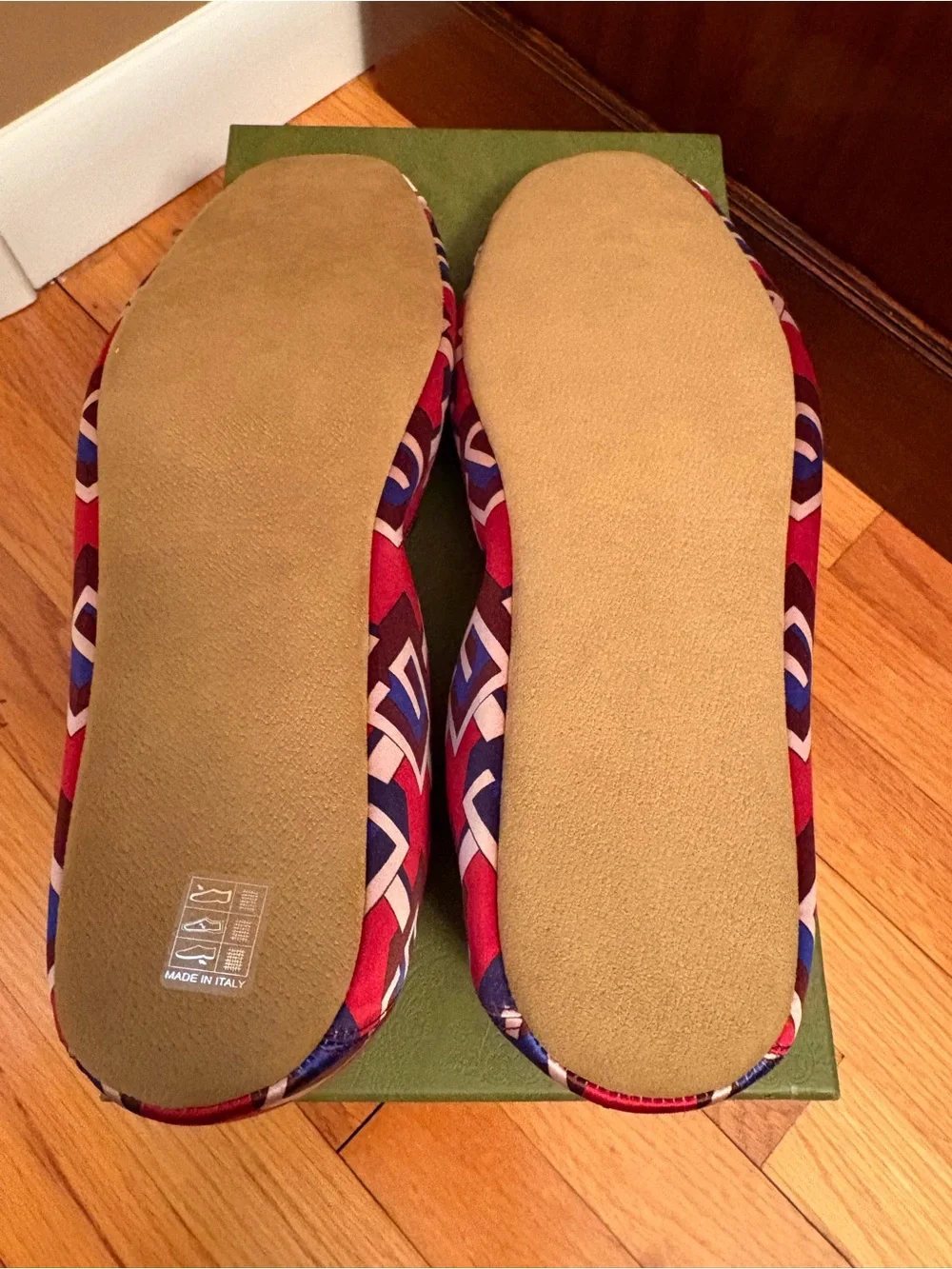 Men’s Gucci Voyage Satin Geometric G’S New Slippers Size 15